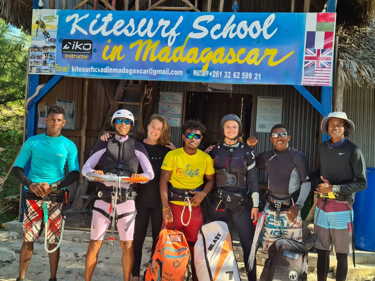 The Kitesurf School Madagascar team
