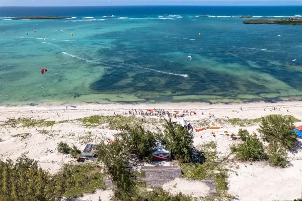Aerial view of Sakalava Bay coastline, Madagascar